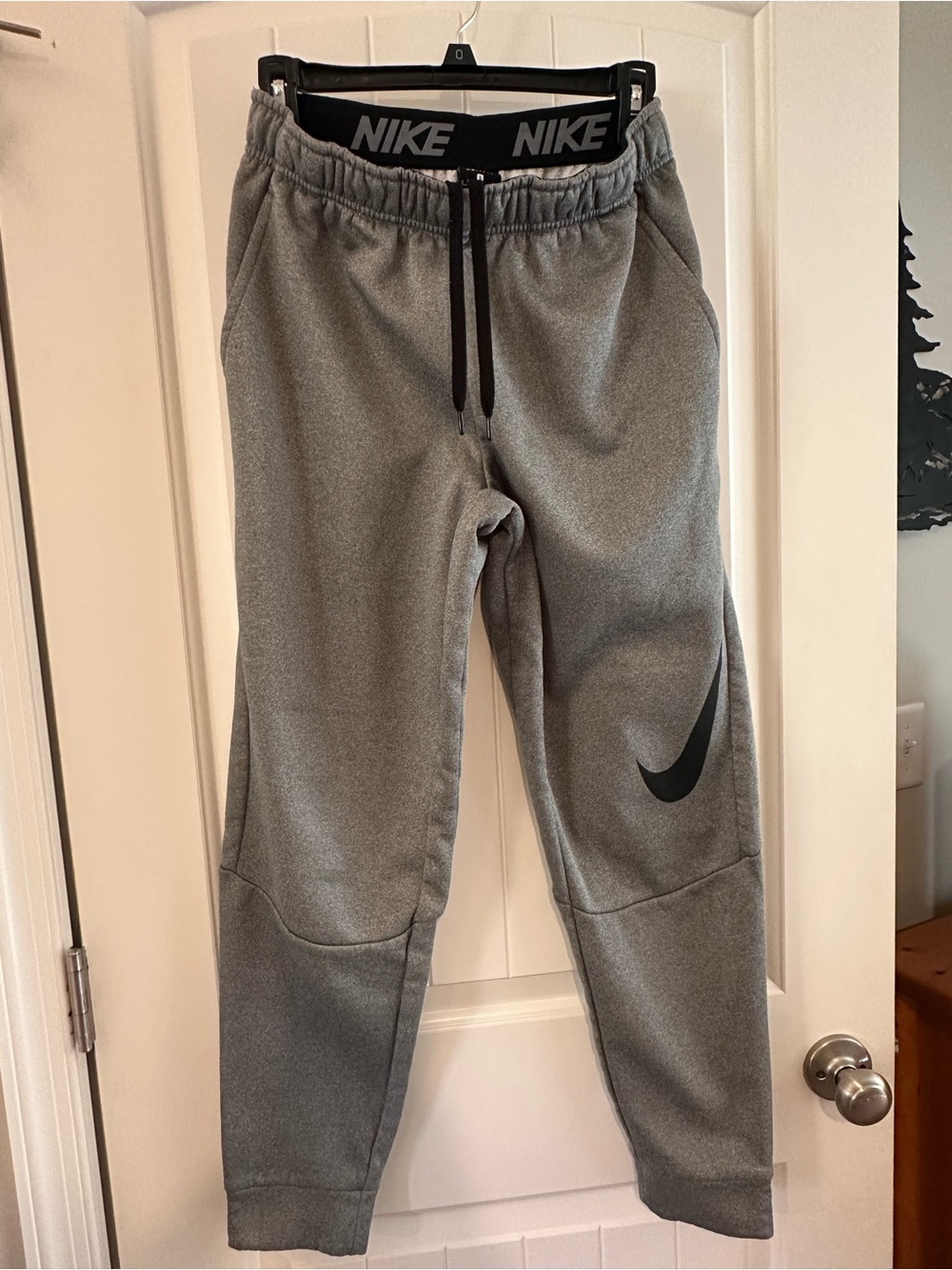 Nike Gray men’s Jogger Sweatpants with Black Swoosh